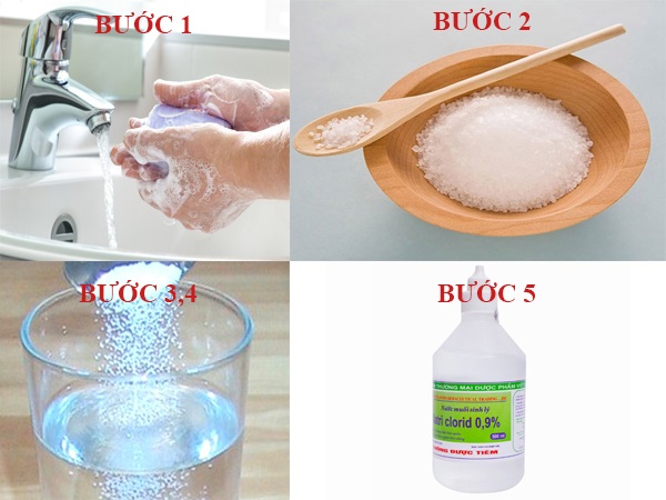Cách pha nước muối súc miệng 2