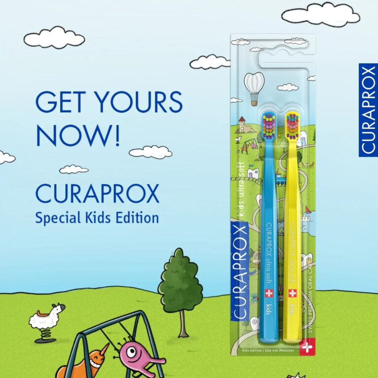 Curaprox CS Kids bản đặc biệt 2025 – Bộ 2 bàn chải cho bé 4-12 tuổi